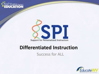 Differentiated Instruction
Success for ALL
 
