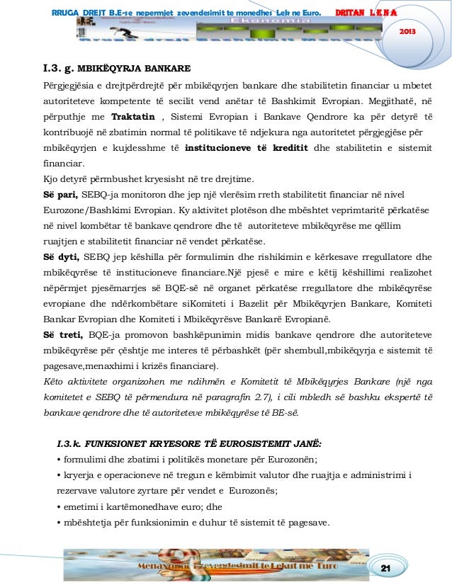 Menaxhimi Zevendesimit Lek Euro Ne Shqiperi Versioni Per T u Riperdo 