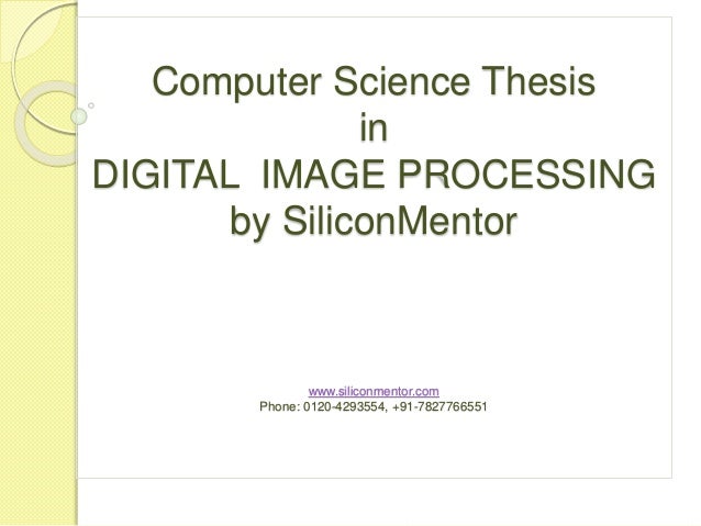 phd thesis in computer science image processing