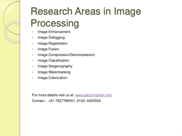 Dissertation topics digital image processing