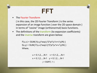 Fft Inverse Image Digital image processing techniques | PPTX