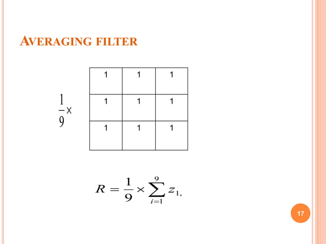 Image filtering in Digital image processing | PPTX