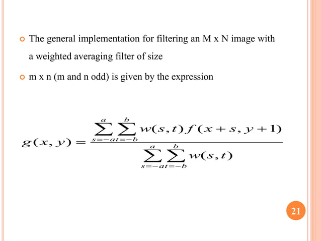 Image filtering in Digital image processing | PPTX