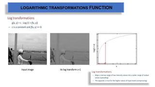 Matlab Intensity Transformation Intensity Transformation Functions of image with Matlab | PPT ...
