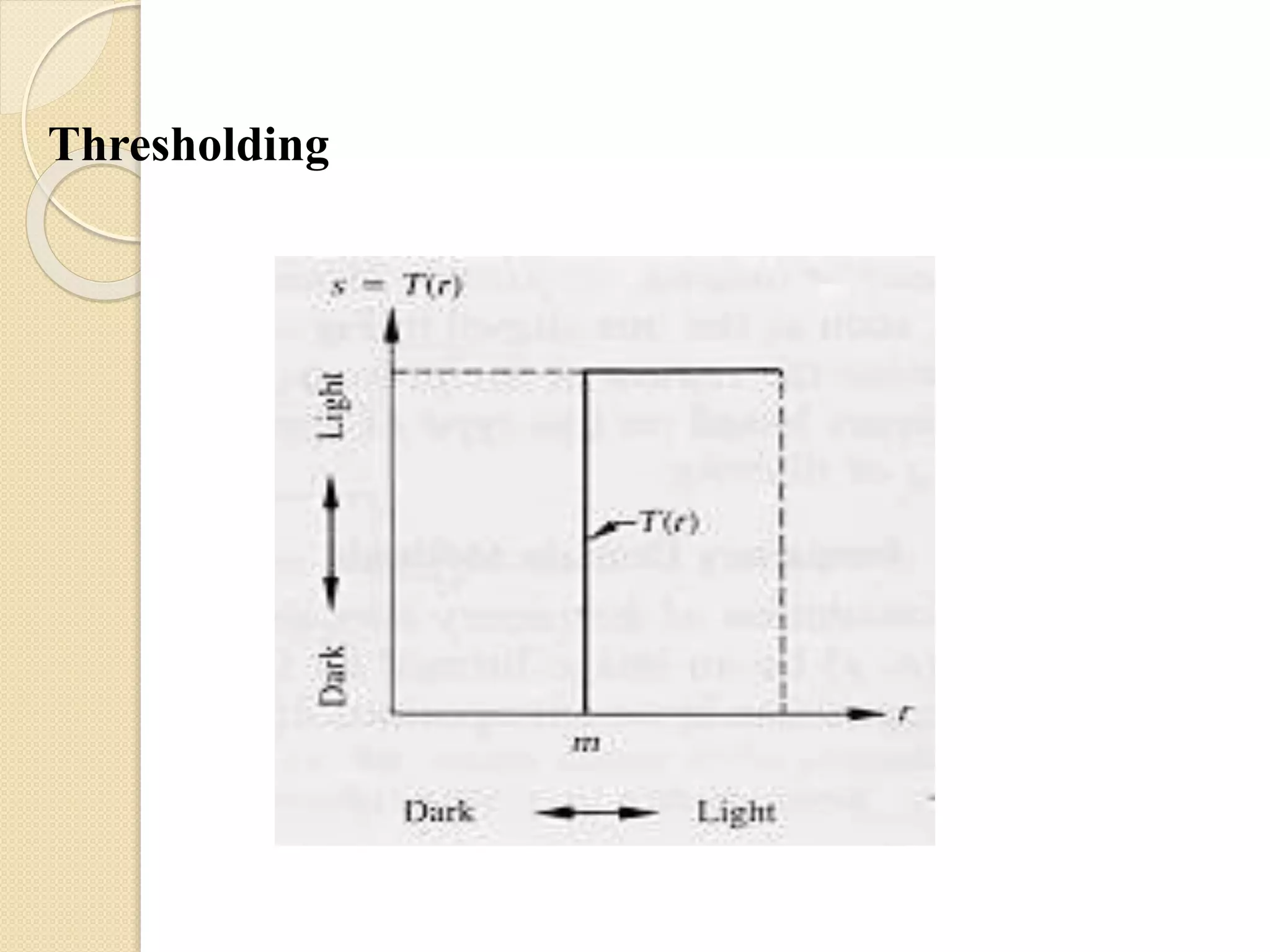 Thresholding
 