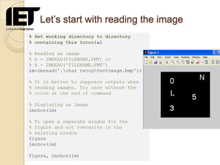 Let’s start with reading the image
 