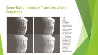 Some Basic Intensity Transformation
Functions
 