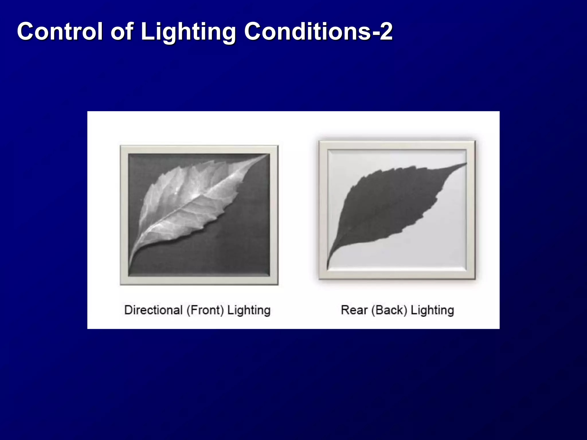 Control of Lighting Conditions-2
 