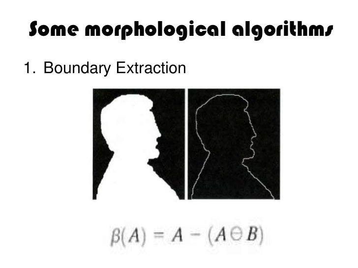 Morphological image processing
