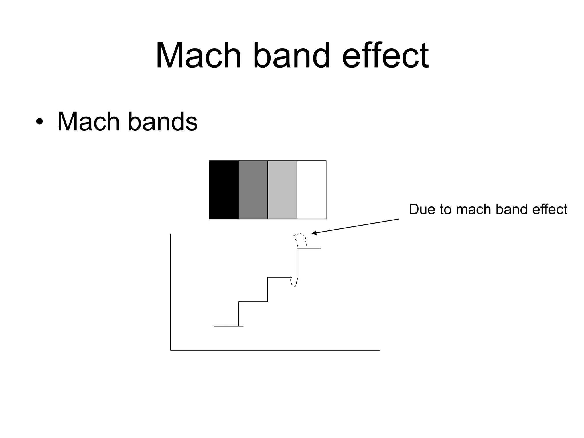 Mach band effect
• Mach bands
Due to mach band effect
 