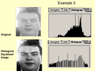 Example 3

Original

Histogram
Equalised
Image

 