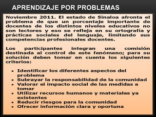 APRENDIZAJE POR PROBLEMAS
 