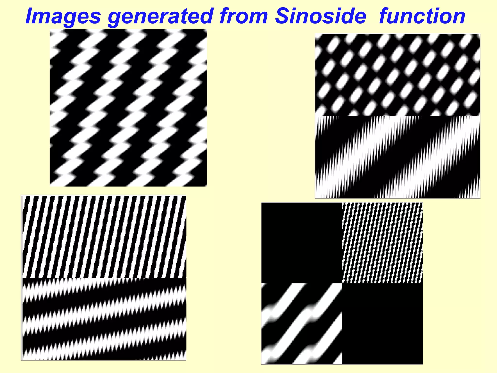 Images generated from Sinoside function

 