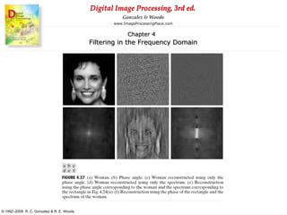 Digital Image Processing, 3rd ed.
www.ImageProcessingPlace.com
© 1992–2008 R. C. Gonzalez & R. E. Woods
Gonzalez & Woods
Chapter 4
Filtering in the Frequency Domain
 