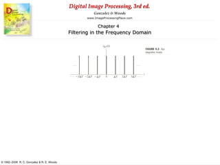 Digital Image Processing, 3rd ed.
www.ImageProcessingPlace.com
© 1992–2008 R. C. Gonzalez & R. E. Woods
Gonzalez & Woods
Chapter 4
Filtering in the Frequency Domain
 