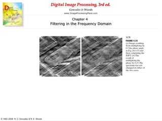 Digital Image Processing, 3rd ed.
www.ImageProcessingPlace.com
© 1992–2008 R. C. Gonzalez & R. E. Woods
Gonzalez & Woods
Chapter 4
Filtering in the Frequency Domain
 