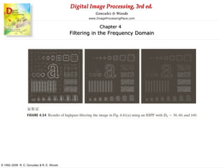 Digital Image Processing, 3rd ed.
www.ImageProcessingPlace.com
© 1992–2008 R. C. Gonzalez & R. E. Woods
Gonzalez & Woods
Chapter 4
Filtering in the Frequency Domain
 