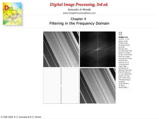 Digital Image Processing, 3rd ed.
www.ImageProcessingPlace.com
© 1992–2008 R. C. Gonzalez & R. E. Woods
Gonzalez & Woods
Chapter 4
Filtering in the Frequency Domain
 
