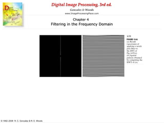 Digital Image Processing, 3rd ed.
www.ImageProcessingPlace.com
© 1992–2008 R. C. Gonzalez & R. E. Woods
Gonzalez & Woods
Chapter 4
Filtering in the Frequency Domain
 