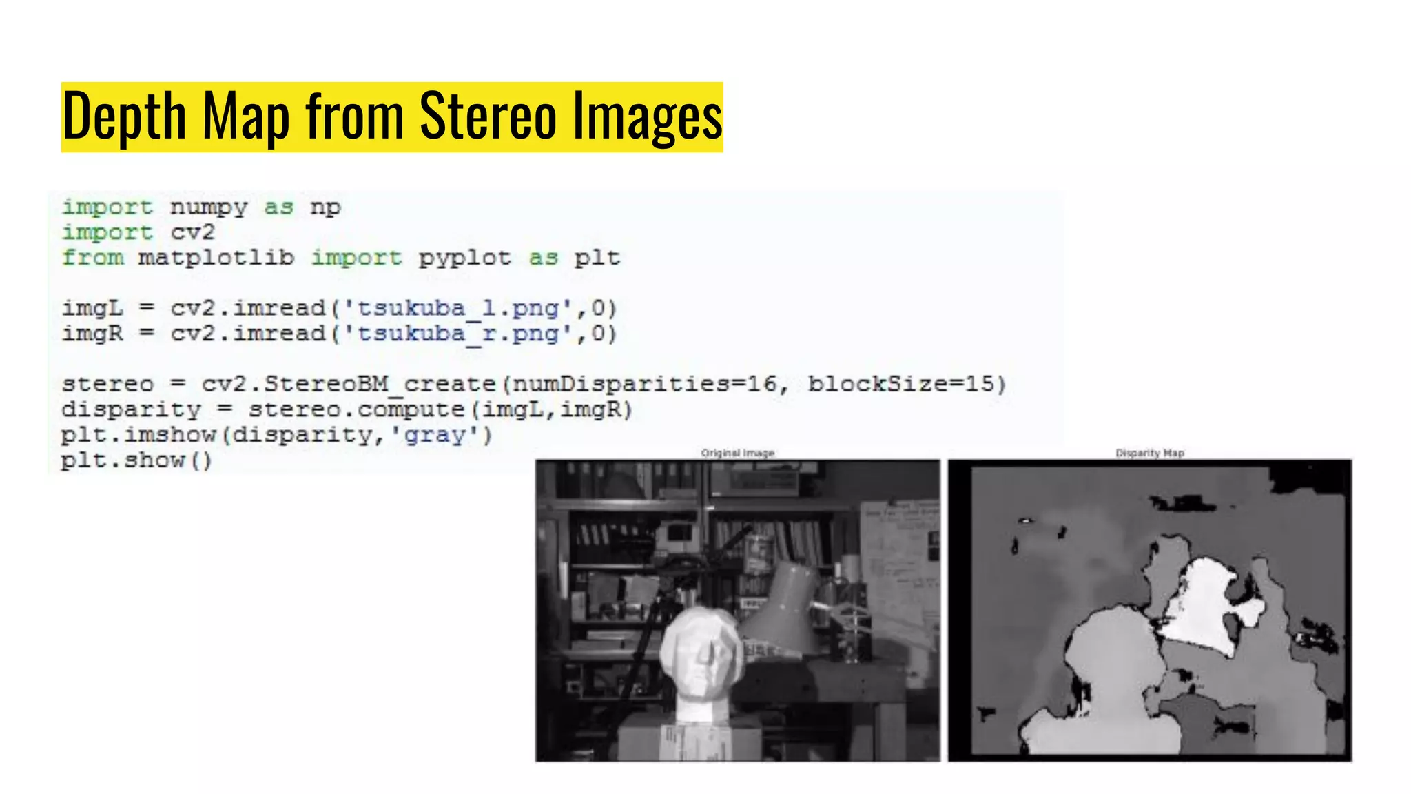 Depth Map from Stereo Images
 