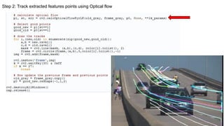 Step 2: Track extracted features points using Optical flow
 