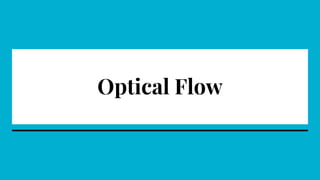 Optical Flow
 