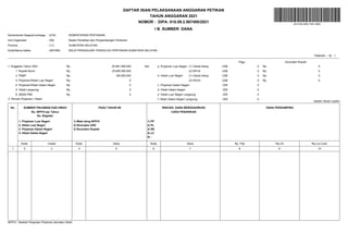 TAHUN ANGGARAN 2021
I B. SUMBER DANA
2. Rincian Pinjaman / Hibah :
Kode/Nama Satker (567495)
:
Halaman : 1
I B.
Provinsi
Unit Organisasi
Kementerian Negara/Lembaga
:
:
: (018)
(09)
(11)
KEMENTERIAN PERTANIAN
Badan Penelitian dan Pengembangan Pertanian
SUMATERA SELATAN
BALAI PENGKAJIAN TEKNOLOGI PERTANIAN SUMATERA SELATAN
DAFTAR ISIAN PELAKSANAAN ANGGARAN PETIKAN
NOMOR : DIPA- 018.09.2.567495/2021 DS:4160-4062-7461-4600
1. Anggaran Tahun 2021
1. Rupiah Murni
5. Hibah Langsung
2. PNBP
3. Pinjaman/Hibah Luar Negeri
6. SBSN PBS
4. Pinjaman/Hibah Dalam Negeri
Rp.
Rp.
Rp.
Rp.
Rp.
Rp.
Rp.
25.881.080.000
25.690.280.000
190.800.000
0
0
0
0
Pagu Ekuivalen Rupiah
Ket : a. Pinjaman Luar Negeri
e. Hibah Luar Negeri Langsung
b. Hibah Luar Negeri
c. Pinjaman Dalam Negeri
d. Hibah Dalam Negeri
f. Hibah Dalam Negeri Langsung
(1) Valuta Asing
(1) Valuta Asing
(2) RPLN
(2) RHLN
US$
US$
US$
US$
IDR
IDR
IDR
IDR
0
0
0
0
0
0
0
0
Rp.
Rp.
Rp.
Rp.
0
0
0
0
No. SUMBER PINJAMAN DAN HIBAH PAGU TAHUN INI RINCIAN DANA BERDASARKAN DANA PENDAMPING
(dalam ribuan rupiah)
No. NPP/H per Tahun
No. Register
1. Pinjaman Luar Negeri
2. Hibah Luar Negeri
3. Pinjaman Dalam Negeri
4. Hibah Dalam Negeri
1) Mata Uang NPP/H
2) Ekuivalen USD
3) Ekuivalen Rupiah
CARA PENARIKAN
1) PP
2) PL
3) RK
4) LC
5) -
Kode Kode Kode Rp. Pdp Rp.LN Rp.Loc.Cost
Uraian Dana Dana
1 2 3 4 5 6 7 8 9 10
NPP/H : Naskah Perjanjian Pinjaman dan/atau Hibah
 