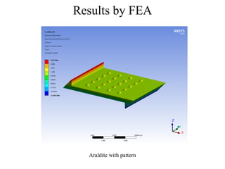 Results by FEA
Araldite with pattern
 