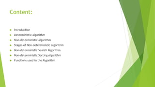 Non- Deterministic Algorithms | PPT