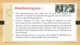 Sanitation in Manufacturing Premises 