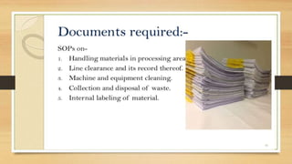 Sanitation in Manufacturing Premises 