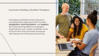 Managing Workplace stress : strategies for a healthier work environment ...