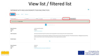 View list / filtered list
 