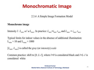 Monochromatic Image
Dr.Basant Kumar
Motilal Nehru National Institute of Technology, Allahabad
26
 
