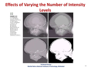 Effects of Varying the Number of Intensity
Levels
40
Dr.Basant Kumar
Motilal Nehru National Institute of Technology, Allahabad
 