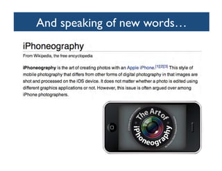 And speaking of new words…
	


 