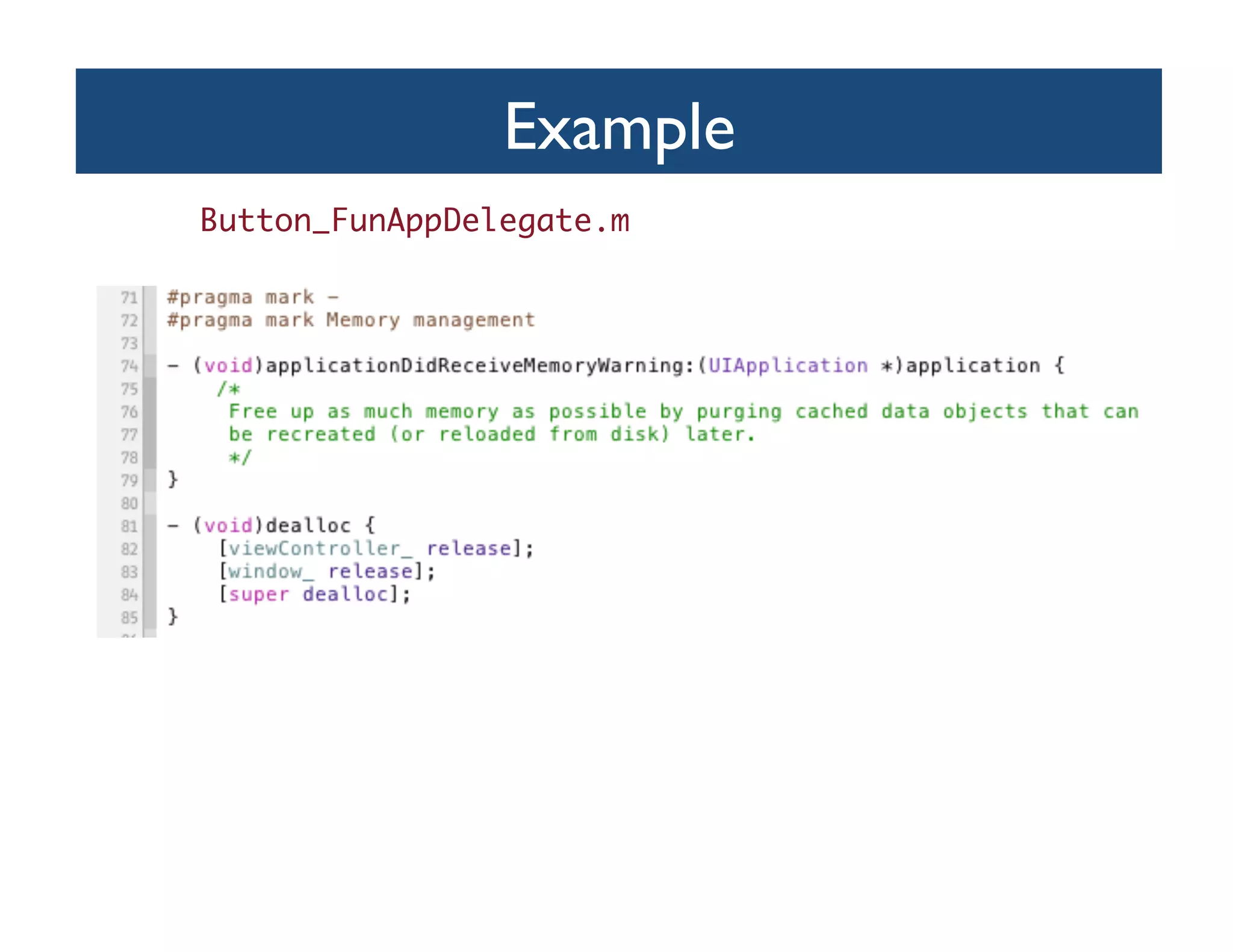 Example	

Button_FunAppDelegate.m	
 