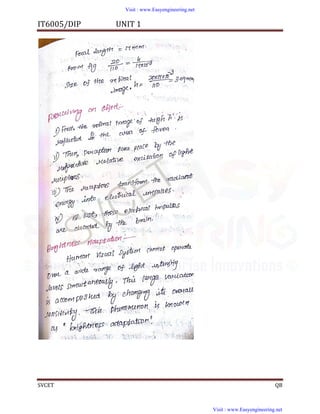 IT6005/DIP UNIT 1
SVCET QB
Visit : www.Easyengineering.net
Visit : www.Easyengineering.net
 