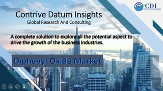 Contrive Datum Insights
Global Research And Consulting
A complete solution to explore all the potential aspect to
drive the growth of the business industries.
 
