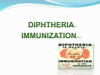 DIPHTHERIA
IMMUNIZATION
 