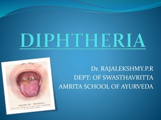 Dr. RAJALEKSHMY.P.R
DEPT: OF SWASTHAVRITTA
AMRITA SCHOOL OF AYURVEDA
 