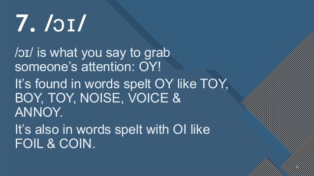 Diphthongs (PRONUNCIATION)