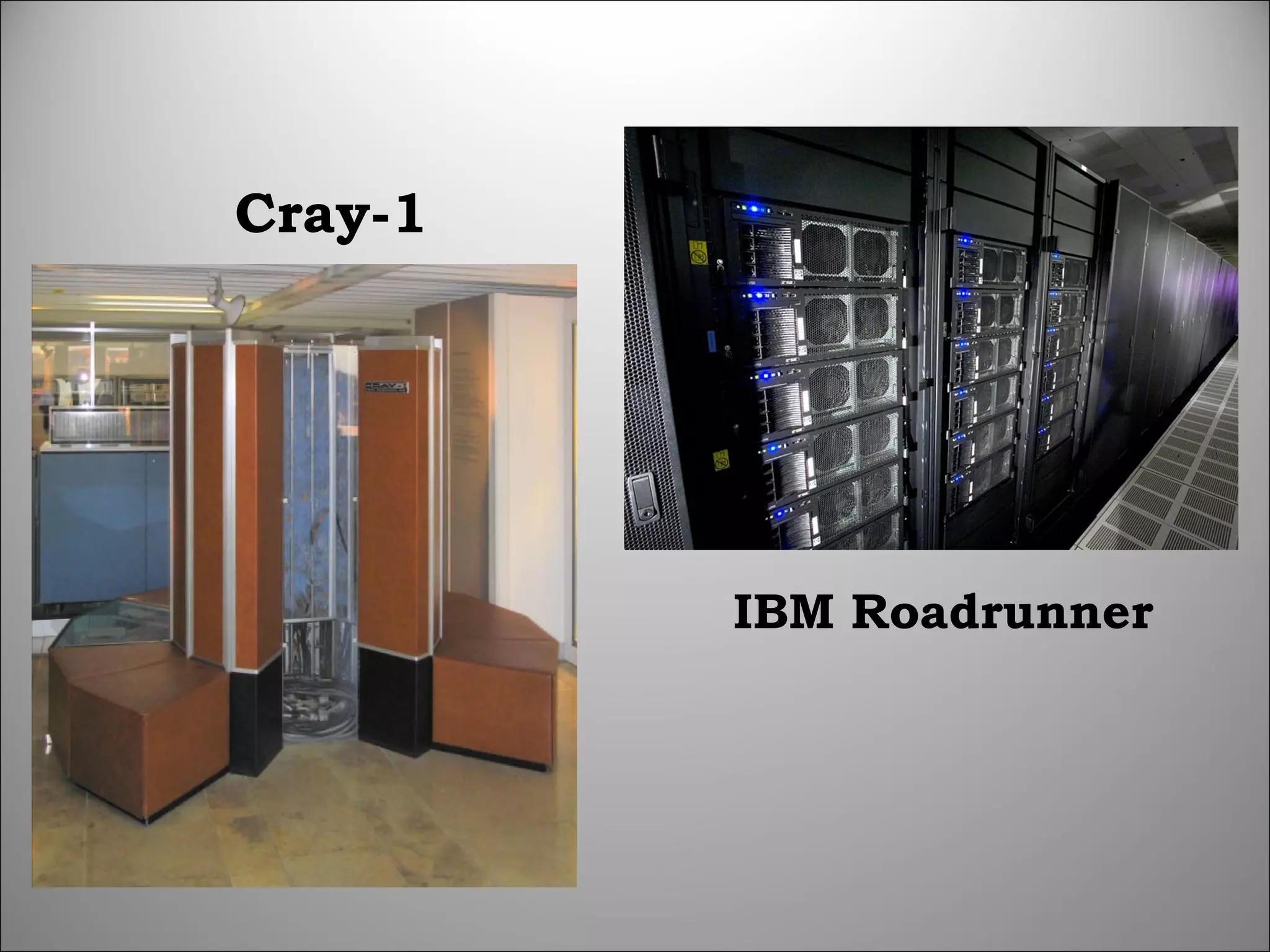 Cray-1
IBM Roadrunner
 