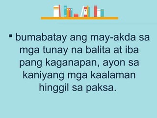 Malikhaing Di Piksyon na Pagsulat | PPT