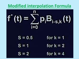 Modified interpolation Formula
 