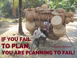IF YOU FAIL
Benjamin FranklinTO PLAN,
YOU ARE PLANNING TO FAIL!
 