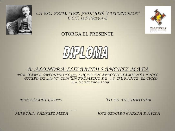 formatos de diplomas por aprovechamiento