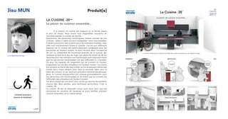 Jisu MUN
LA CUISINE -20cm
Le plaisir de cuisiner ensemble...
	 À la maison, la cuisine est l’espace où la famille passe
le plus de temps. Nous avons tous d’agréables souvenirs de
moments passés à cuisiner en famille.
Néanmoins, les personnes handicapées restent exclues de nos
cuisines, celles-ci étant souvent inadaptées, voire inaccessibles.
Il existe aujourd’hui des cuisines pour les individus invalides, mais
elles sont extrêmement chères à installer. L’accès aux différents
espaces de la cuisine est particulièrement compliqué pour les
personnes en fauteuil roulant. Ils sont souvent dans l’incapacité
de voir ou d’atteindre de nombreux endroits de la cuisine, par
exemple le haut et le bas du frigo. Les plans de travail de 90 cm
dessinés pour les individus non-handicapés sont tellement hauts
que les personnes handicapées ont des difficultés à y travailler.
De plus, les espaces de rangement qui se trouvent en hauteur
empêchent l’accès des utilisateurs en fauteuil roulant. Les éviers
ont souvent un bord très haut si bien qu’ils ne peuvent même pas
mettre leurs mains dedans pour faire la vaisselle. Idem pour la
table de cuisson, ce qui rend son utilisation extrême dangereuse.
Ainsi, la cuisine d’aujourd’hui est conçue principalement pour
les personnes non-handicapées et ne prend pas en compte les
difficultés des utilisateurs en fauteuil roulant.
J’ai donc essayé de concevoir une cuisine qui permet de satisfaire
chacun des deux parties, sans technique particulière. C’est la
cuisine -20.
La cuisine -20 est un dispositif conçu pour tous, pour que les
personnes en situation de handicap et leurs familles puissent
cuisiner ensemble, et en même temps.
Produit[s]
j.mun@strate.design
 