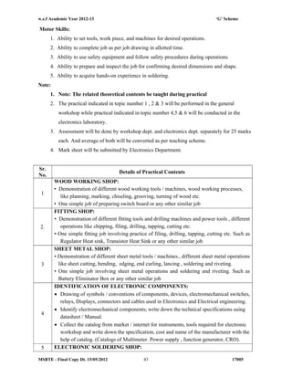 Diploma Mechanical Engineering Curriculum | PDF