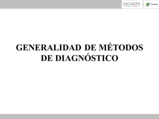 GENERALIDAD DE MÉTODOS
DE DIAGNÓSTICO

 